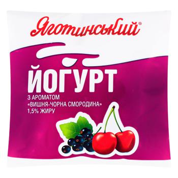 Йогурт Яготинский Вишня-Черная смородина 1,5% 400г - купить, цены на Auchan - фото 1