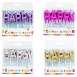 Party Favors Letters Metallic Candles 13pcs