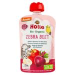 Пюре "Zebra beet" з яблуком, бананом і буряком органічне 100г, Holle