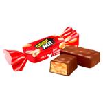 Цукерки Рошен Candy Nut м’яка карамель з арахiсом 1кг /червона/