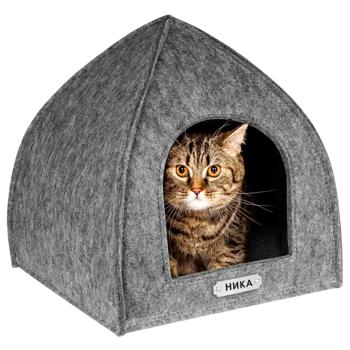 Barksi будиночок для котів M 40х40х42 см - сірий - купить, цены на MasterZoo - фото 1