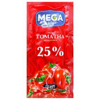 Паста томатная Mega hit 25% 70г - купить, цены на Чудо Маркет - фото 1