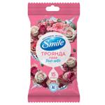 Серветки вологі Smile Троянда 15шт