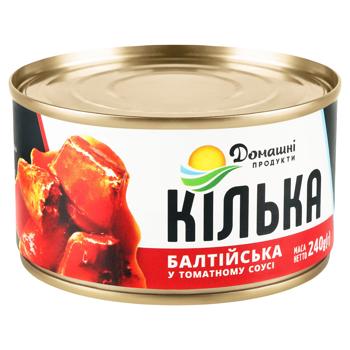 Domashni Produkty Baltic Sprat in Tomato Sauce 240g - buy, prices for Torba - photo 1