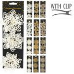 Украшение Mondex Цветок на клипсе 3шт в ассортименте