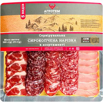 Agrotem Mix slicing raw-smoked sausage 300g - buy, prices for Auchan - photo 1