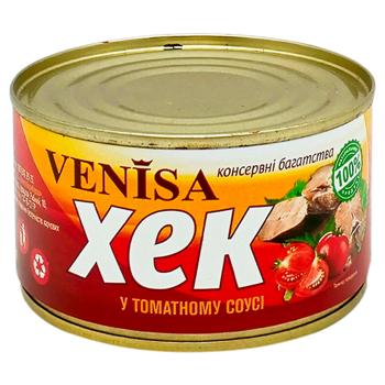 Хек Venisa в томатном соусе 240г - купить, цены на Чудо Маркет - фото 1