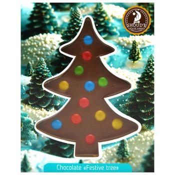 Шоколад молочный Shoud'e Festive Tree с филютками 70г - купить, цены на За Раз - фото 1