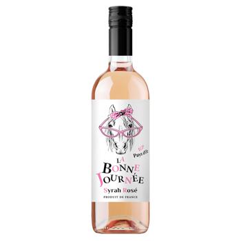 Вино La Bonne Journee Syrah Rose IGP Pays d'Oc рожеве сухе 12% 0,75л - купити, ціни на Ідеал - фото 1