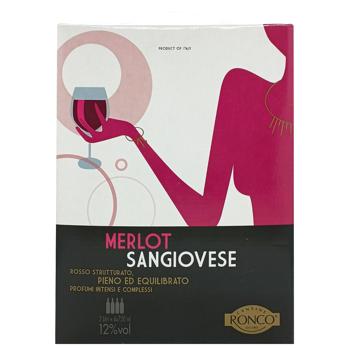 Cantine Ronco Merlot Sangiovese Red Dry Wine 12% 3l - buy, prices for Chudo Market - photo 2
