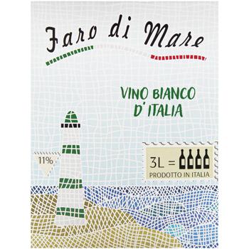 Faro di Mare Bianco White Dry Wine 11% 3l - buy, prices for Auchan - photo 2