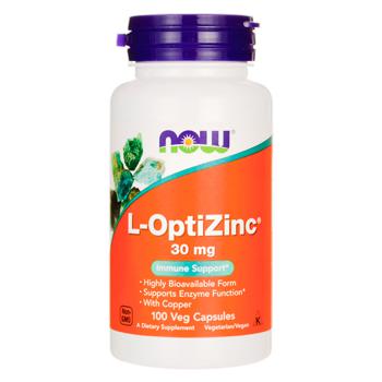 Now Foods L-OptiZinc with Copper 30mg 100 capsules - buy, prices for Biotus - photo 1