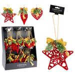 Підвіска Koopman декоративна червона 15см в асортименті