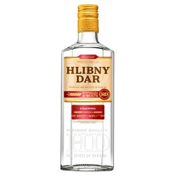 Hlibny Dar Classic Vodka 40% 0.37l - buy, prices for MegaMarket - photo 1