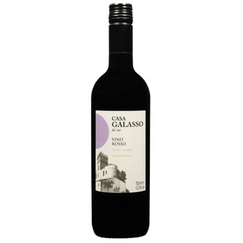 Вино Casa Galasso Vino Rosso н/солодке червоне 0.75л - купити, ціни на AlcoHub - фото 1