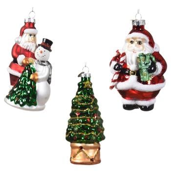 Decoris Christmas Figurine Christmas Tree Pendant 7x7x12cm in assortment