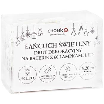 Гирлянда-струна Chomik теплый белый 60 LED ламп 6,2м - купить, цены на - фото 3