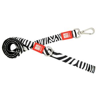 Max and Molly Short Leash Polyester Leash 120cm/15mm with Zebra Print - buy, prices for MasterZoo - photo 1