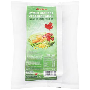 Смесь овощная Auchan Итальянская замороженная 800г - купить, цены на Auchan - фото 1