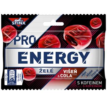 Цукерки Sfinx Pro Energy желейні зі смаком вишні та коли 60г