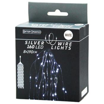 Гирлянда внутренняя 160LED холодный белый 80х190см - купить, цены на КОСМОС - фото 1