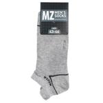 Носки мужские MZ Спорт короткие р.43-46 серый/белый
