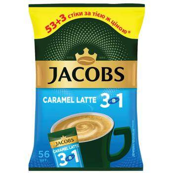 Jacobs 3in1 Caramel Latte Coffee Drink 12.3g x 56pcs - buy, prices for MegaMarket - photo 1