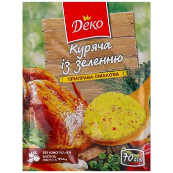 Приправа Deko Куряча із зеленню 70г - купити, ціни на Епіцентр FOOD - фото 1