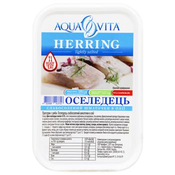 Сельдь Aquavita слабосоленый кусочками в масле 180г - купить, цены на ULTRAMARKET - фото 2
