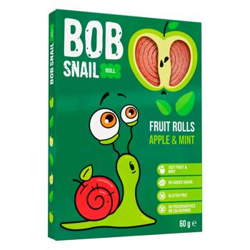 Цукерки Bob Snail натуральні яблучні з м'ятою 60г