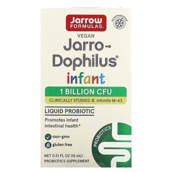 Пробіотик для дітей Jarrow Formulas Jarro-Dophilus Infant 1 млрд КУО 8мл - купити, ціни на Біотус - фото 2