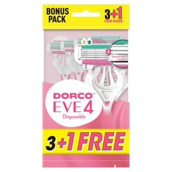 Dorco Eve Disposable Women's Razor 4 blades 4pcs - buy, prices for Chudo Market - photo 1