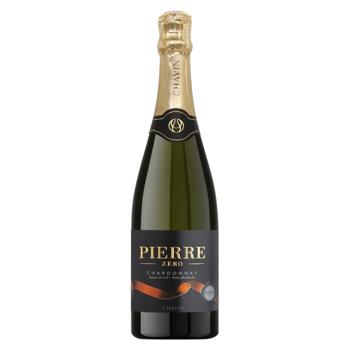 Pierre Zero Chardonnay Non-alcoholic White Semisweet Sparkling Wine 0.75l - buy, prices for MegaMarket - photo 1