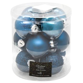 Набор елочных шаров Koopman 60мм 12шт синих - купить, цены на NOVUS - фото 1