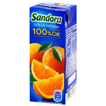 Sandora Unclarified Orange Juice 100% 200ml - buy, prices for ULTRAMARKET - photo 1