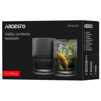 Набор стаканов Ardesto Graphite низкие 2шт 200мл - купить, цены на - фото 2