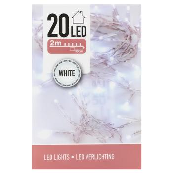 Koopman LED Indoor White Garland 20 Lamps 2.3m