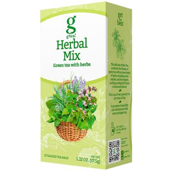 G'tea! Herbal Mix Green Tea with Herbs 1.5g*25pcs - buy, prices for Vostorg - photo 1