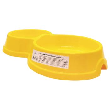 Миска Природа №1 жовта подвійна 0,15/0,27л - купити, ціни на Auchan - фото 2