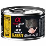 Вологий корм для котів Alpha Spirit Sterilized 200 г - кролик