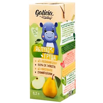 Galicia Apple-Pear Children's Juice with Pulp 200ml - buy, prices for Vostorg - photo 1