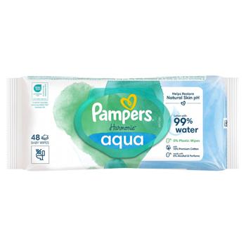 Салфетки влажные Pampers Harmonie aqua 48шт