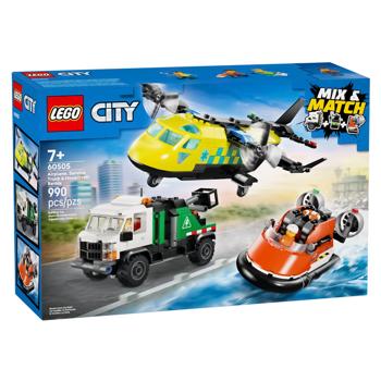 Конструктор Lego City Ремікс літака, вантажівки та судна на повітряній подушці