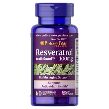 Puritan's Pride Rapid Release Resveratrol 100mg 60 softgels - buy, prices for Biotus - photo 1