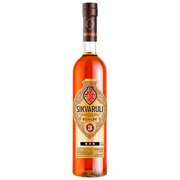 Sikvaruli Cognac 3 Years 40% 0.5l - buy, prices for Auchan - photo 1