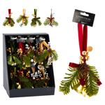 Украшение Koopman Колокольчик двойной с декором 17см