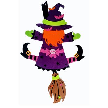 Apli Krapli Witch on Broom Decoration