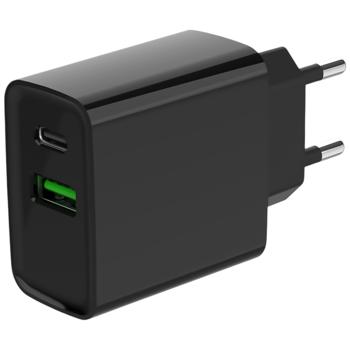 Сетевое зарядное устройство Gembird PD 20W USB-А + Type-C TA-UC-PDQC20-01-BK - купить, цены на - фото 2
