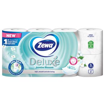 Zewa Deluxe Jasmine 3-ply Toilet Paper 8pcs - buy, prices for - photo 6