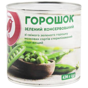 Auchan Green Peas 420g - buy, prices for Auchan - photo 1